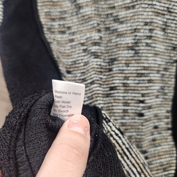 Ming Wang Sapphire Padded Shoulders Mixed Media Zip Up Speckled Jacket XL - Picture 10 of 11